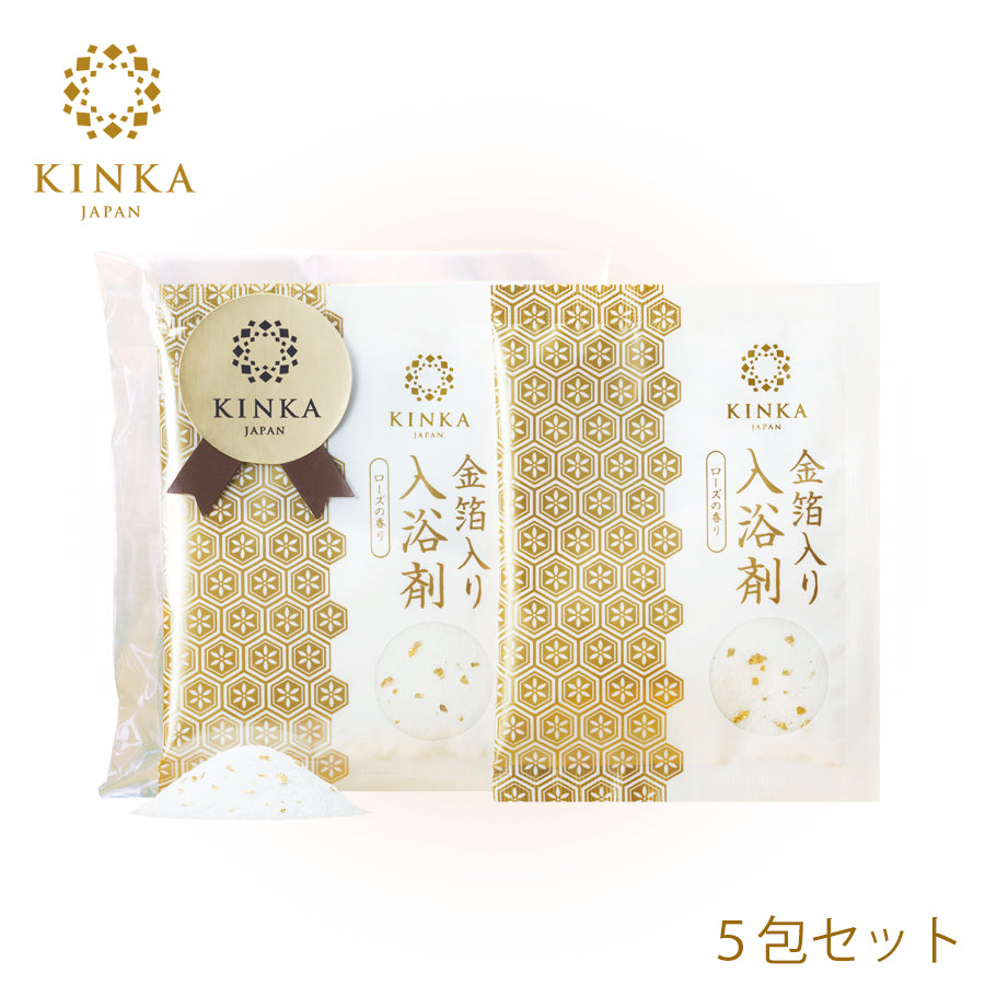 Kinka Gold Nanorose Bath Powder N (Set of 5)