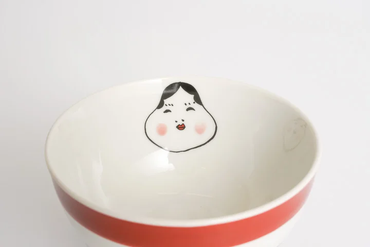 Kumihan rice bowl Okame Hyottoko