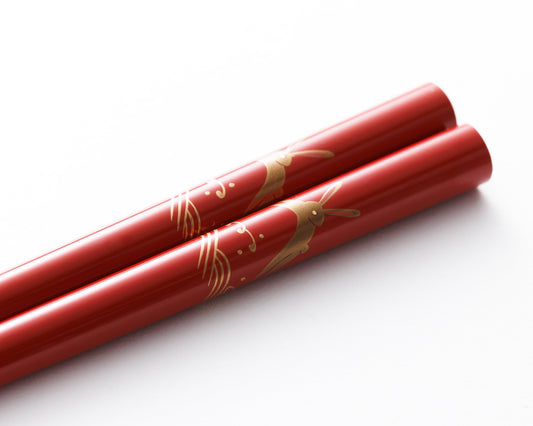 Wajimaya Yoshihito original chopsticks (vermilion/Hato)