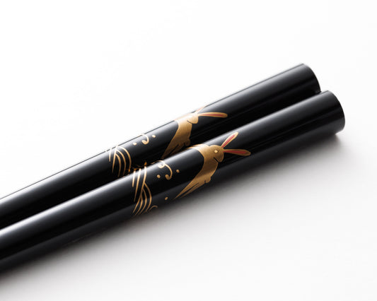 Wajimaya Zenni original chopsticks - (Black/Hato)