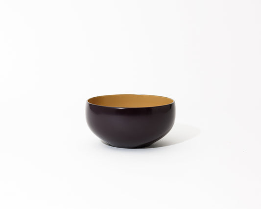 Five-colored bowl -  (white inside purple)